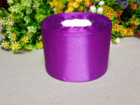 Атласная лента/ 5 см/ 23 метра/  Фиолетовый