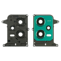 Стекло камеры для Xiaomi Redmi Note 12 (5G) с зелёной рамкой