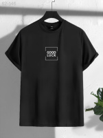 Футболка з ДТФ (короткий рукав) - Чорний - 62-146