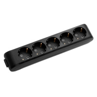 Колодка для удлинителя Panasonic X-tendia с заземлением 5 гнезда black (WLTB04502BL-UA)