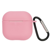 Чехол силиконовый с карабином для Apple AirPods 4 цвет  06 розовый