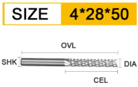 Фреза кукурудза 4х28х50 мм для CNC