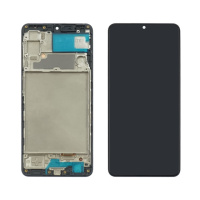 Дисплей для Samsung A225 Galaxy A22 (2021) с чёрным тачскрином и корпусной рамкой 6.39« OLED