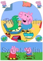 Вафельные картинки на тему: Свинка Пеппа