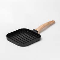 Сковорода-гриль з антипригарним покриттям 18,3*18,1*2 см, чорний