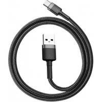 Кабель Baseus Cafule USB to Type-C 3A 0.5m Gray/Black (CATKLF-AG1) (Код товару:21822)