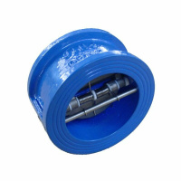 Клапан зворотній міжфланцевий Ду 200 двохпелюстковий підпружинний (Ру=16, Т=-0...+150°С)