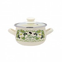 Кастрюля эмалированная 2,3 л «Греческая оливка» 567