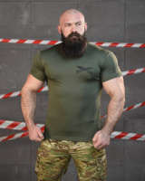 Тактична потоотводна футболка SABUR міна олива ВТ6561