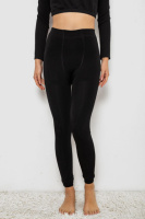 Лосини однотонні на флісі, колір чорний, 244R1710