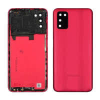 Задняя крышка для Samsung A037 Galaxy A03s со стеклом камеры Pink (розовая)