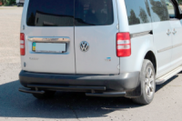 Задняя дуга AK003-2 Черная (2 шт., Нержавейка) для Volkswagen Caddy 2004-2010 гг