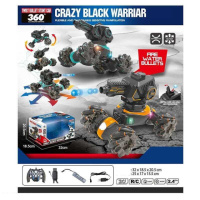 Танк на радіокеруванні, пульт + браслет, стріляє гелевими кульками, 25 см.