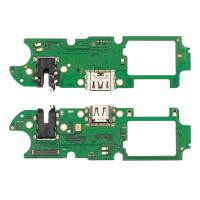 Разъём зарядки для Realme 3 Pro на плате с микрофоном и компонентами