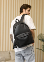 Чоловічий рюкзак еко шкіра чорний