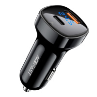 Автомобільний зарядний пристрій ACEFAST B4 digital display 66W(USB-C+USB-A) dual port car charger (6974316280392)