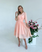 Коктейльна Сукня «Elegant Charm» 22024 Персикова