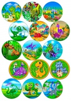 Вафельные картинки на тему: Динозавры