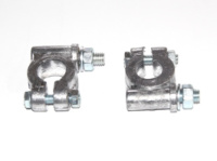 Комплект акумуляторних ремонтних клем + та - (без проводів) свинцевих (бокова болт М-8)