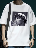 Футболка з ДТФ принтом оверсайз чоловіча жіноча стильна