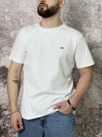 Чоловіча футболка Tommy Hilfiger біла (мал. лого)