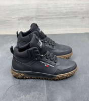 Черевики зимові матеріал нубук утеплювач натуральна шерсть  чорні