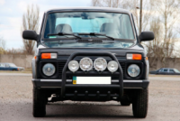 Кенгурятник QT007 Black (нерж.) для Lada Niva та Urban 1977- гг
