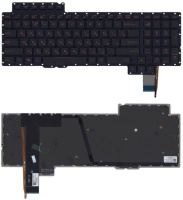 Клавіатура для ноутбука Asus ROG (G752) з підсвічуванням (Light), Black, (No Frame) UA