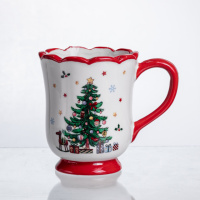 Новогодняя фарфоровая чашка для чая и кофе 450 (мл) New Year CR-1-3
