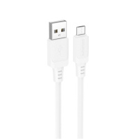 Кабель BOROFONE BX115 Lotto silicone charging data cable Micro White (6941991119651)