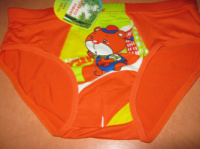 Трусики-сліпи на хлопчика бамбук розмір 146/152 з малюнком ведмедика оранжевого кольору