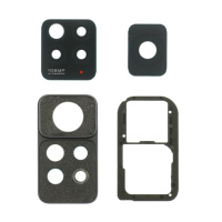 Стекло камеры для Xiaomi Redmi Note 11 Pro (4G) с серой рамкой