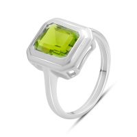 Серебряное кольцо CatalogSilver с хризолітом 2.85ct, вес изделия 4,15 гр (2181743) 18.5 размер
