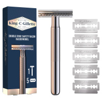 Бритва Gillette King C. Безопасная с 5 сменными лезвиями (7702018590148)