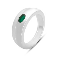 Серебряное кольцо CatalogSilver с натуральным агатом 0.408ct, вес изделия 5,06 гр (2171133) 17.5 размер