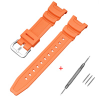 Ремінець для Casio SGW-100 Orange SI помаранчевий полімерний, довжина 20.6 см