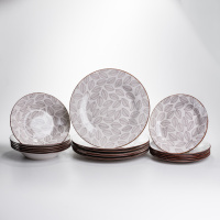 Столовий сервіз на 6 персон 18 предметів набір фарфорових тарілок HP-HK-A6