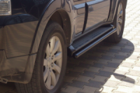 Боковые трубы Black (2 шт., нержавейка) для Mitsubishi Pajero Wagon IV 2006-2021 гг