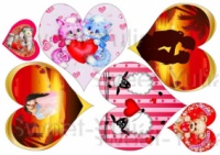 Вафельные картинки на тему: Свадьба; День Святого Валентина