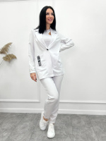 Жіночий повсякденний костюм «Altera» оптом | Батал | Розпродаж моделі Білий, 50-52