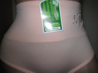 Трусики жіночі Timanni бамбук принцип легкої утяжки розміри 50-54 беж і персик з вишивкою серця