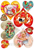 Вафельные картинки на тему: Свадьба; День Святого Валентина