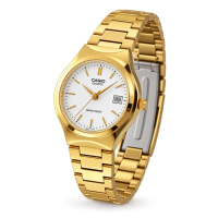 Жіночий годинник Casio LTP-1170N-7A — класична модель у золотистому кольорі з білим циферблатом