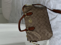 Сумка Coach Georgia Satchel Bag коричнево-бежевий