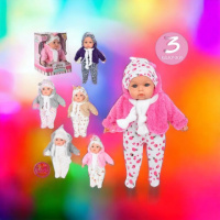 Лялька-пупс м'яконабивна Mій малюк M 5587, 40 см, соска, 3 казки, укр.