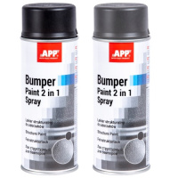 APP Краска аэрозольная Bumper Paint 2 в1 Spray структурная 400 мл, чёрная (020811)