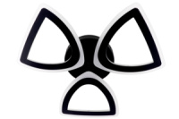 Люстра светодиодная потолочная LED светильник для квартиры на потолок лэд с пультом 25617 Черный 8х57х57 см.