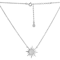 Серебряное колье CatalogSilver с фианитами, вес изделия 2,64 гр (2137825) 400450 размер