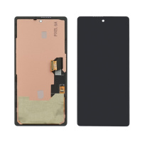 Дисплей для Google Pixel 6A с чёрным тачскрином и корпусной рамкой (с широким ободком) OLED