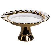 Тортівниця порцелянова на ніжці 20х10 см кругла ML2046